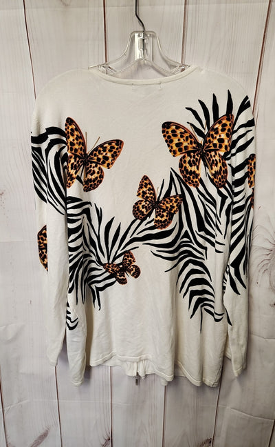 Pierri Women's Size 2X White Cardigan