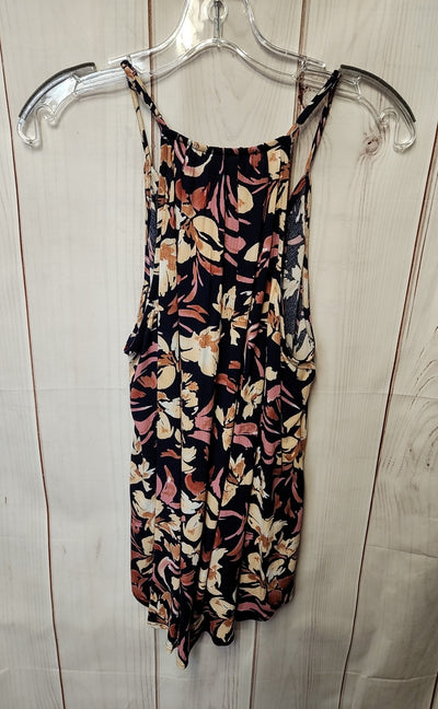 NWT Market & Spruce Women's Size M Blue Floral Sleeveless Top