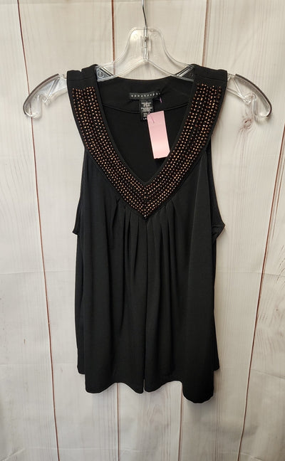 Apostrophe Women's Size L Petite Black Sleeveless Top