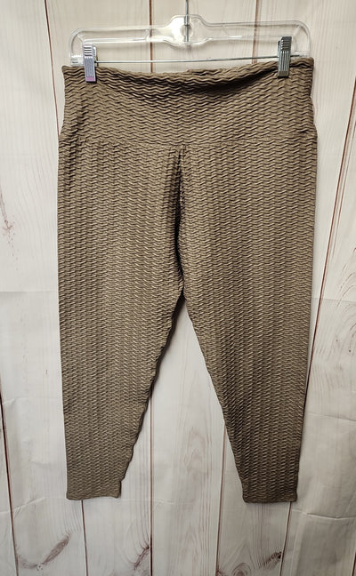 Booty by Brabrants Women's Curvy Size = Size L-3XL Brown Active Capris