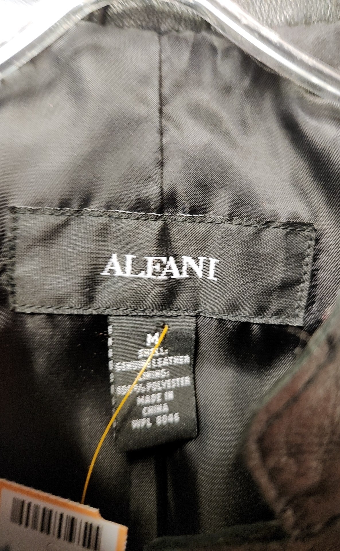 Alfani Women's Size M Green Leather Jacket