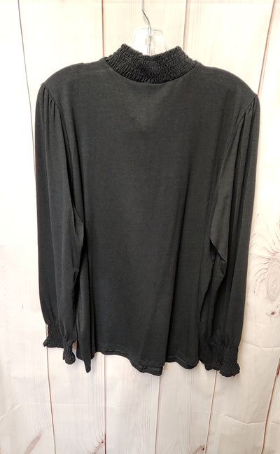 NWT J Jill Women's Size XL Black Long Sleeve Top