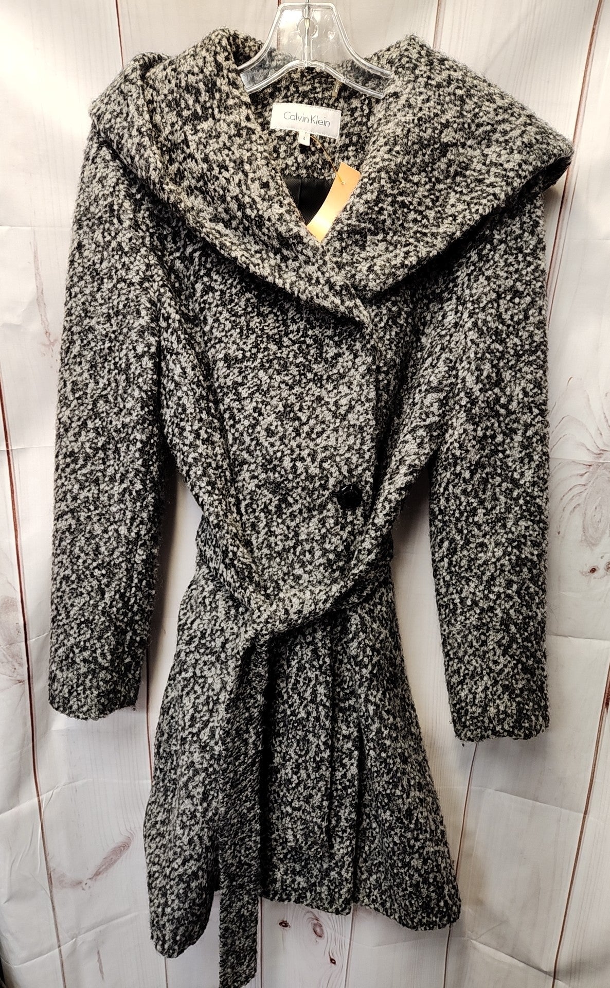 Calvin Klein Women's Size 4 Gray Coat