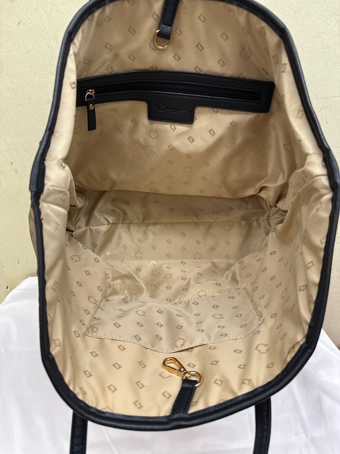 C Wonder Brown Leopard Print Tote Bag