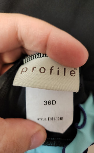 Profile Women's Size 36D Black Swim Top