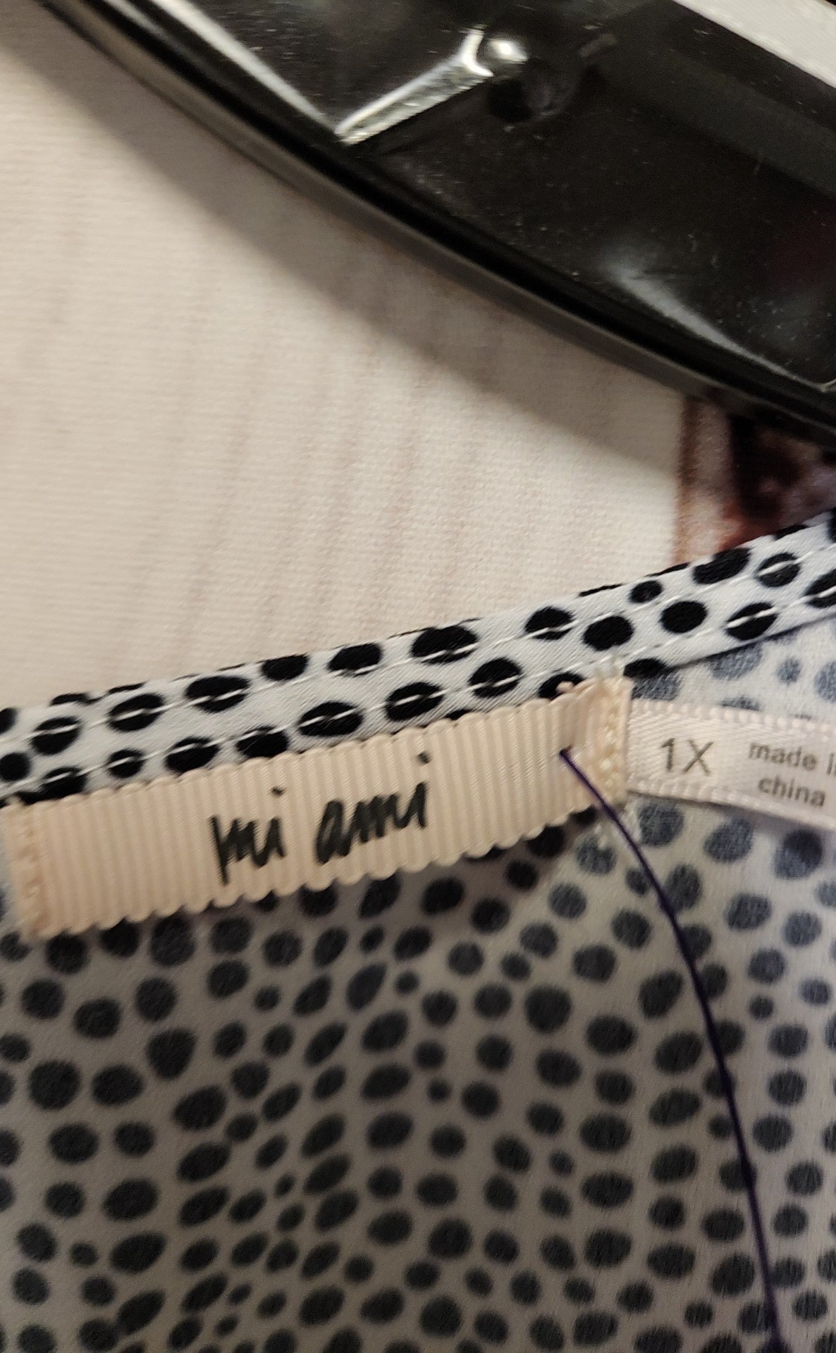 Mi Ami Women's Size 1X White & Black Dress