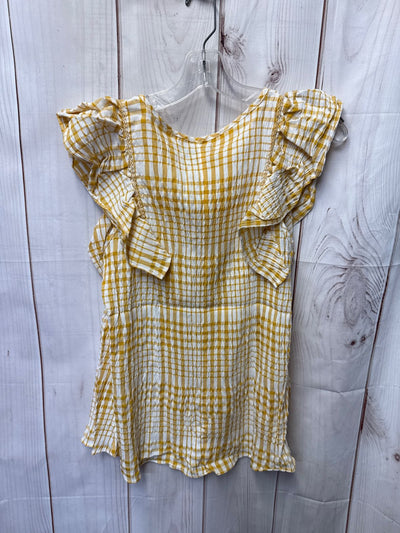 NWT Max Edition Women's Size L Yellow Short Sleeve Top