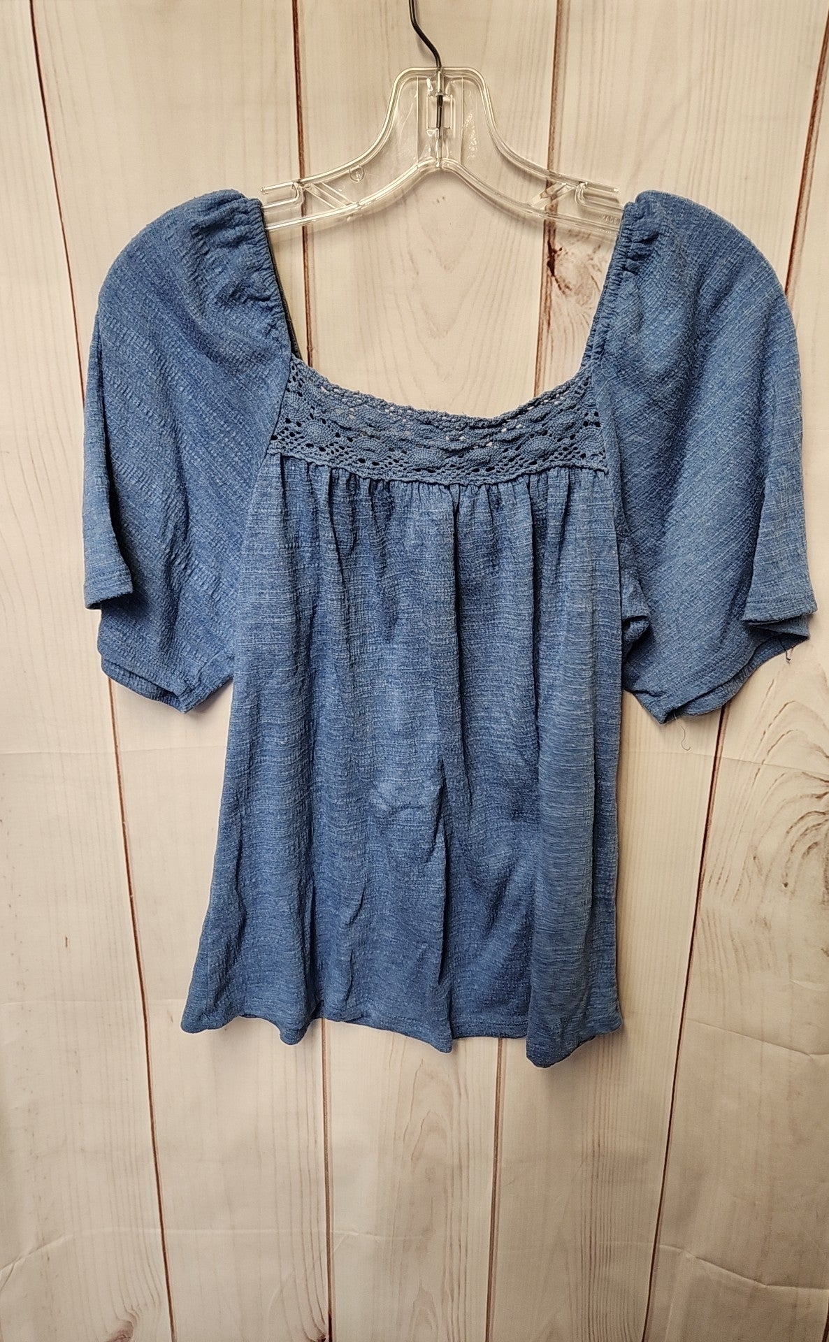 Cable & Gauge Women's Size S Blue Short Sleeve Top
