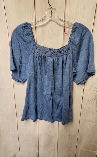 Cable & Gauge Women's Size S Blue Short Sleeve Top
