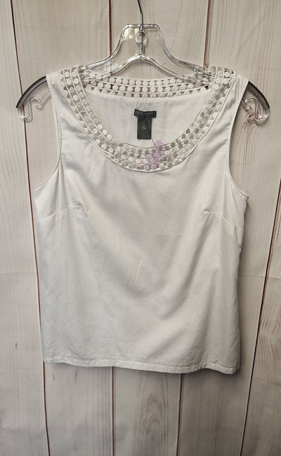 Ann Taylor Women's Size 4 Petite White Sleeveless Top