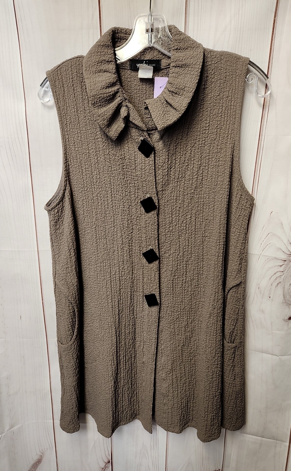 Yushi Women's Size S Brown Cardigan