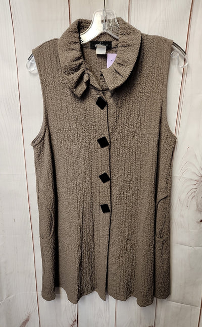 Yushi Women's Size S Brown Cardigan