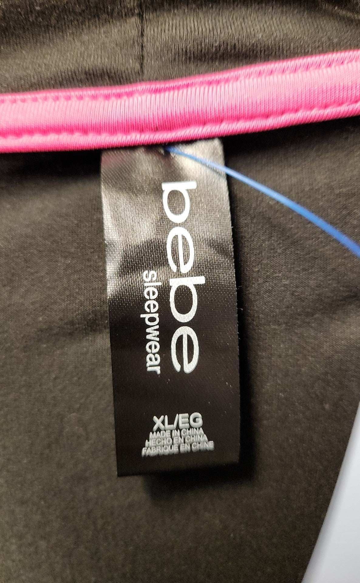 Bebe Women's Size XL Black Robe