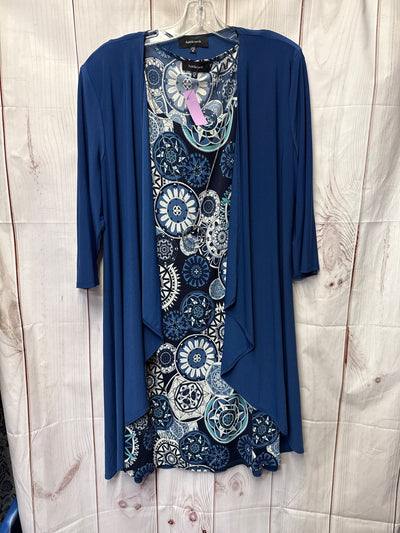 R&M Richards Women's Size 16 Navy Dress