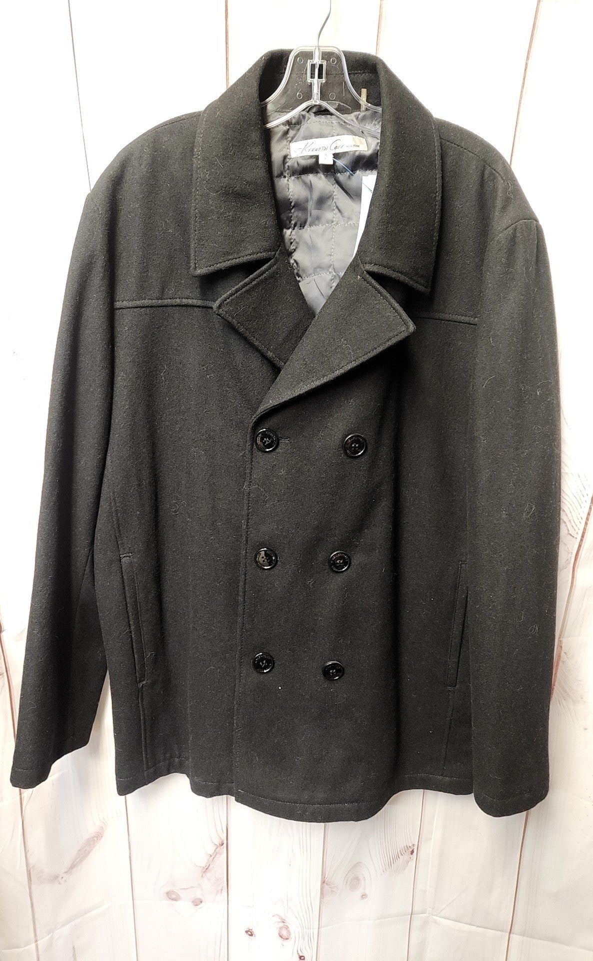 Kenneth Cole Men's Size L Black Coat