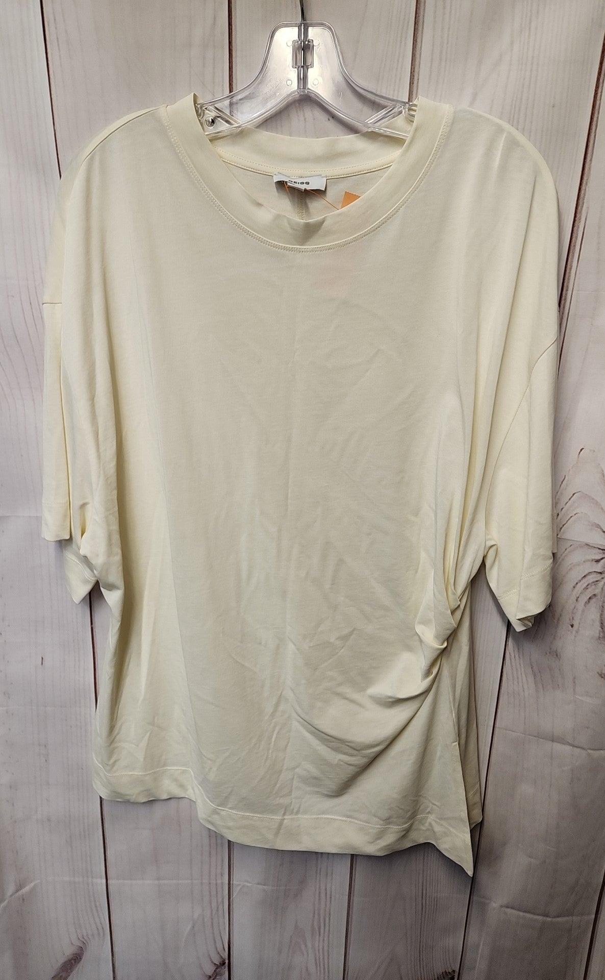 Reiss Women's Size XL White Short Sleeve Top