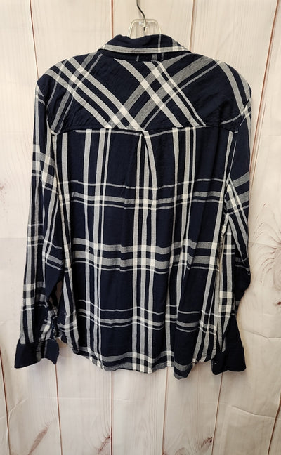 Lucky Brand Women's Size L Navy Long Sleeve Top