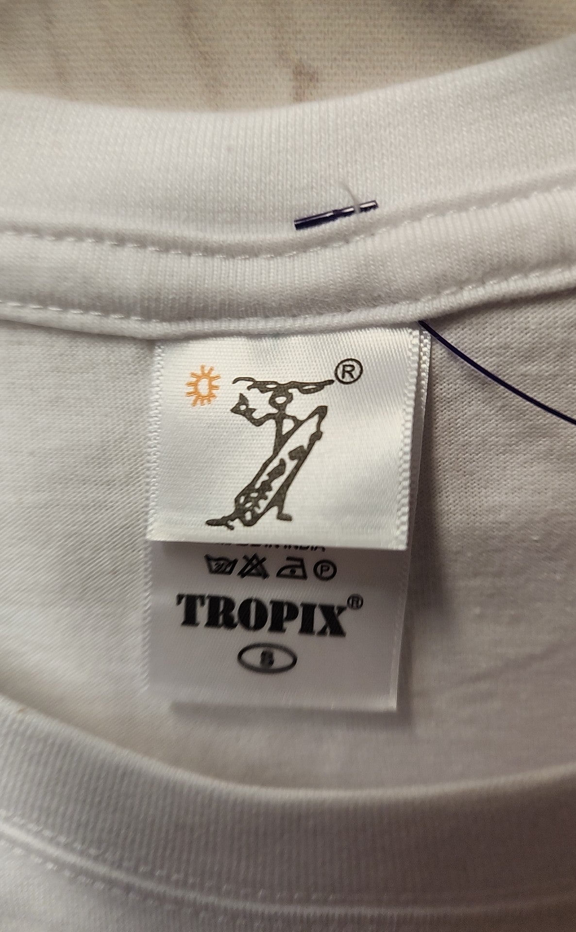 Tropix Men's Size S White Shirt