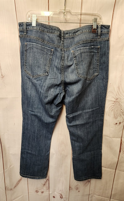 Simply Vera Women's Size 33 (15-16) Blue Jeans Mid Rise Capri