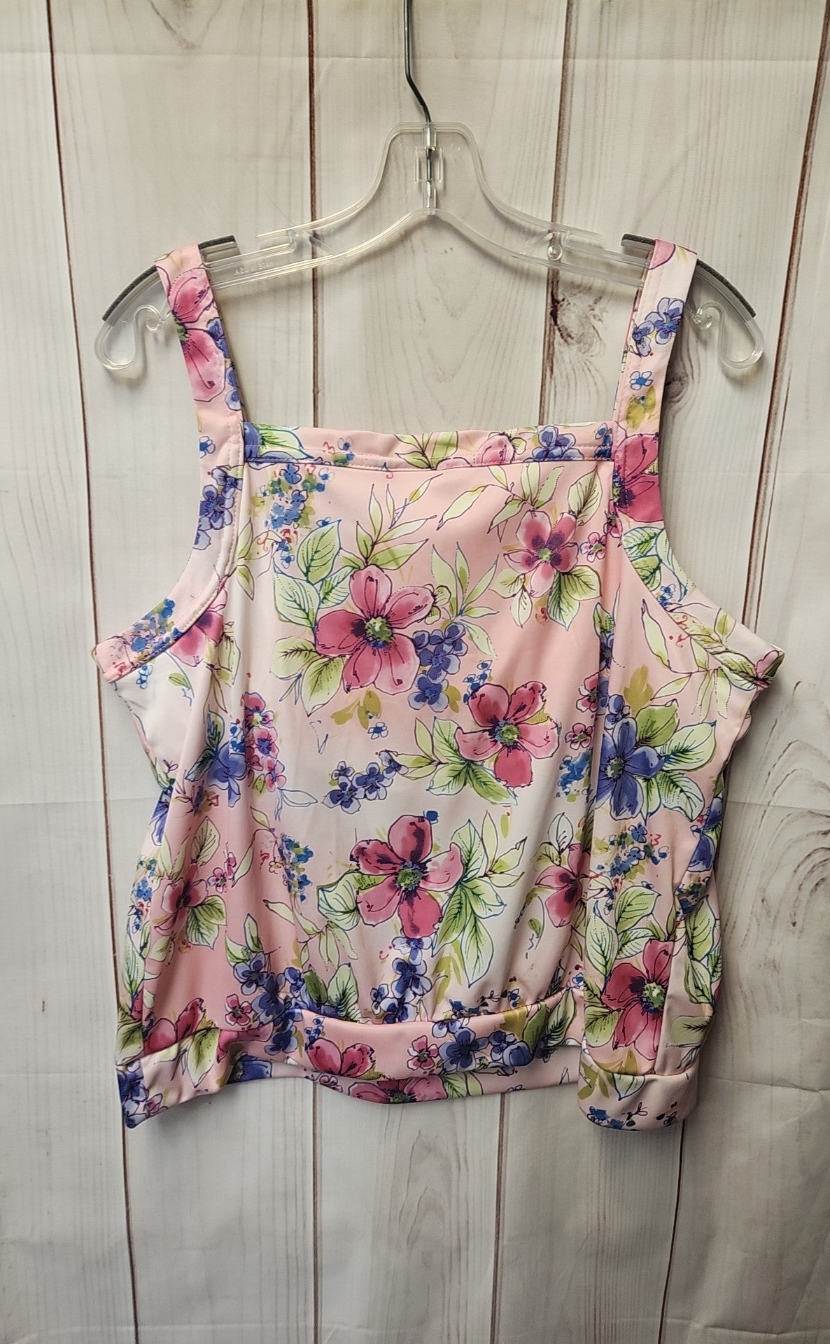 Granada Women's Size XL Pink Floral Sleeveless Top