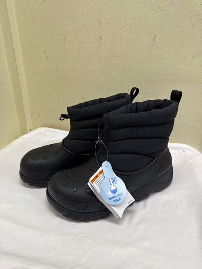 NWT Crocs Men's Size 7 Black Boots Shoes