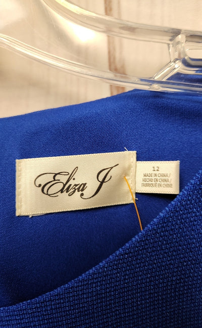 Eliza J Women's Size 12 Blue Dress