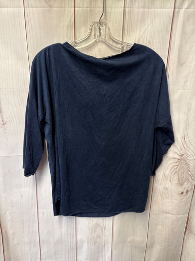 Made for Life Women's Size L Navy 3/4 Sleeve Top