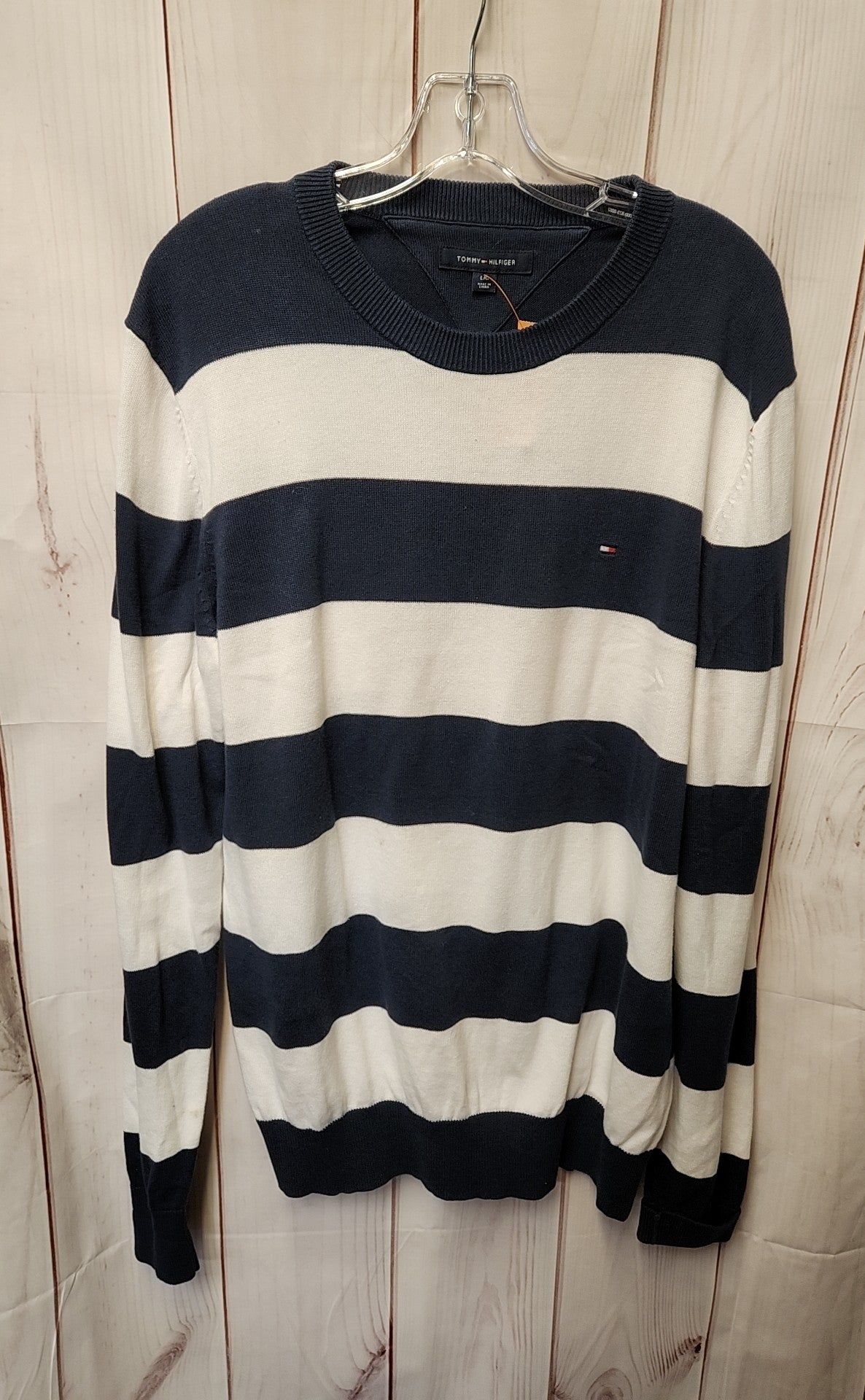 Tommy Hilfiger Men's Size L Navy & White Sweater