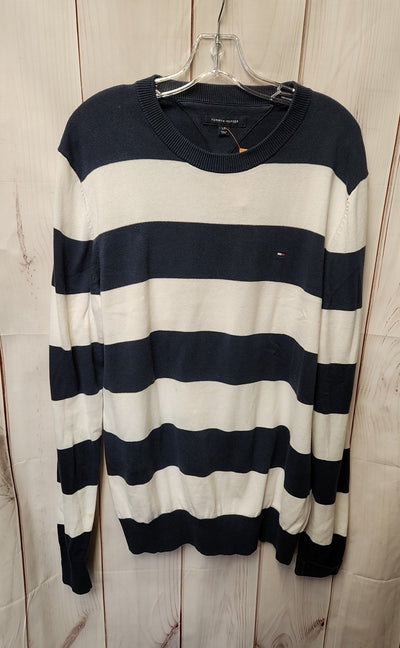 Tommy Hilfiger Men's Size L Navy & White Sweater