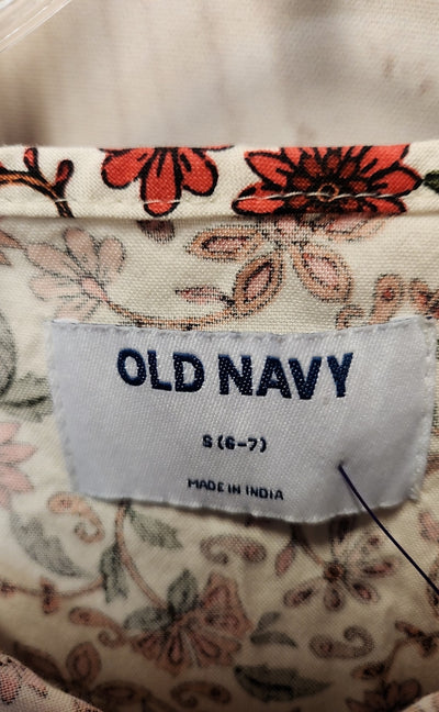 Old Navy Girl's Size 6/7 White & Red Dress