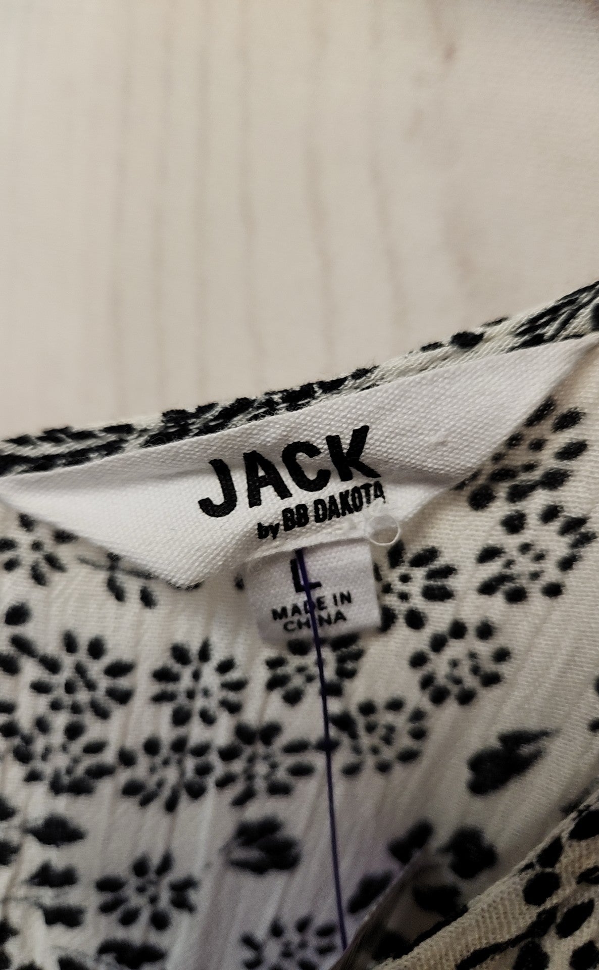 Jack by BB Dakota Women's Size L White Floral Romper