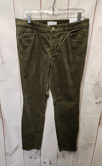 NWT Loft Women's Size 30 (9-10) Olive Green Corduroy Pants Curvy Skinny