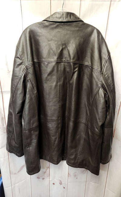 Excelled Men's Size 2X Brown Leather Jacket