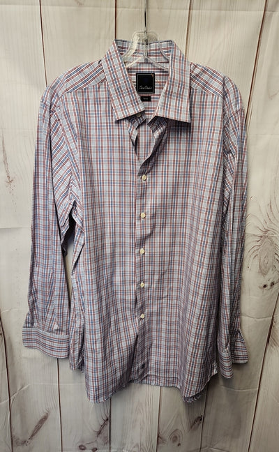 David Donahue Men's Size XL Blue Shirt