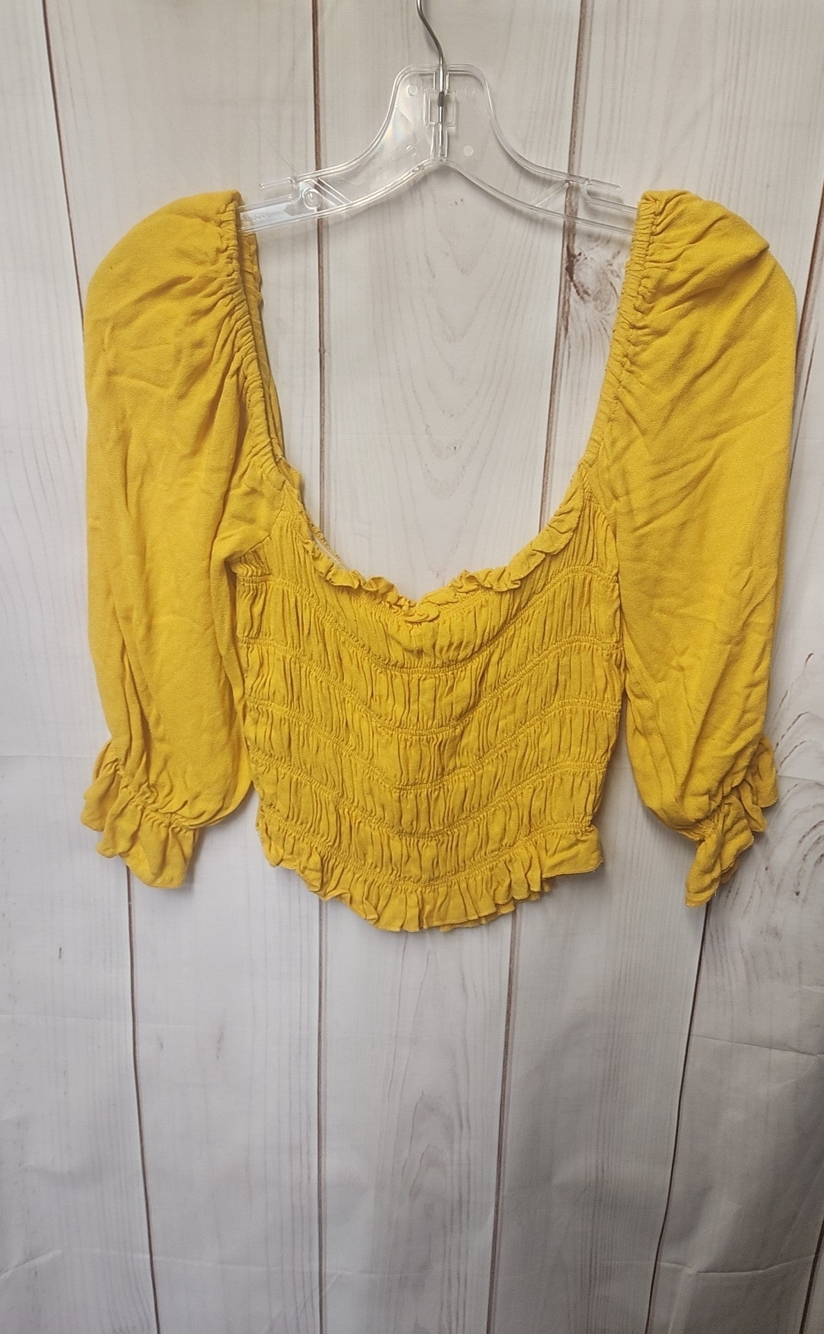 Urban Outfitters Women's Size S Yellow 3/4 Sleeve Top