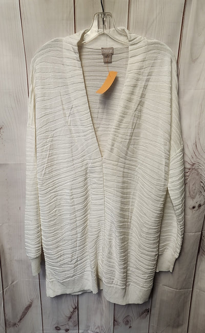 Chico's Women's Size 3 = US XL White Cardigan
