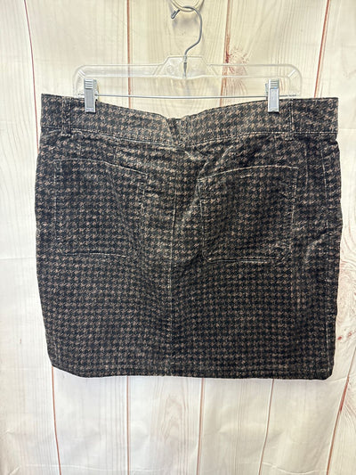 Democracy Women's Size 16 Black & Brown Skirt