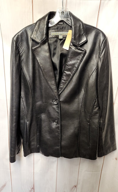 Reaction Kenneth Cole Women's Size L Black Leather Jacket