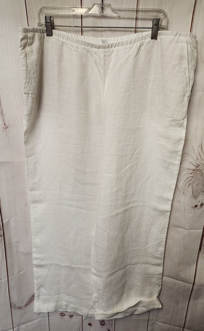 J Jill Women's Size XL White Linen Pants