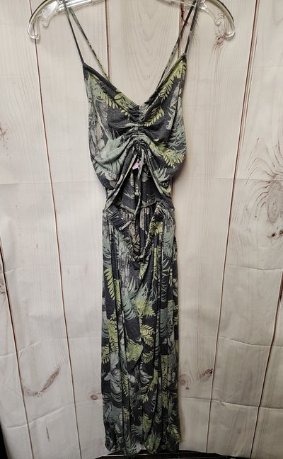 Storia Women's Size M Blue Floral Jumpsuit
