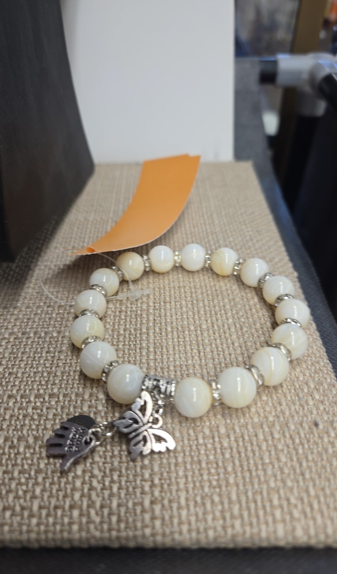 White Beaded Bracelet