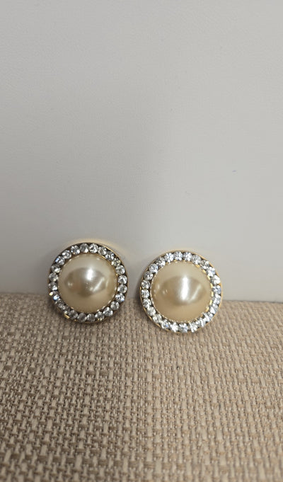 Pearl Stud Clip-on Earrings