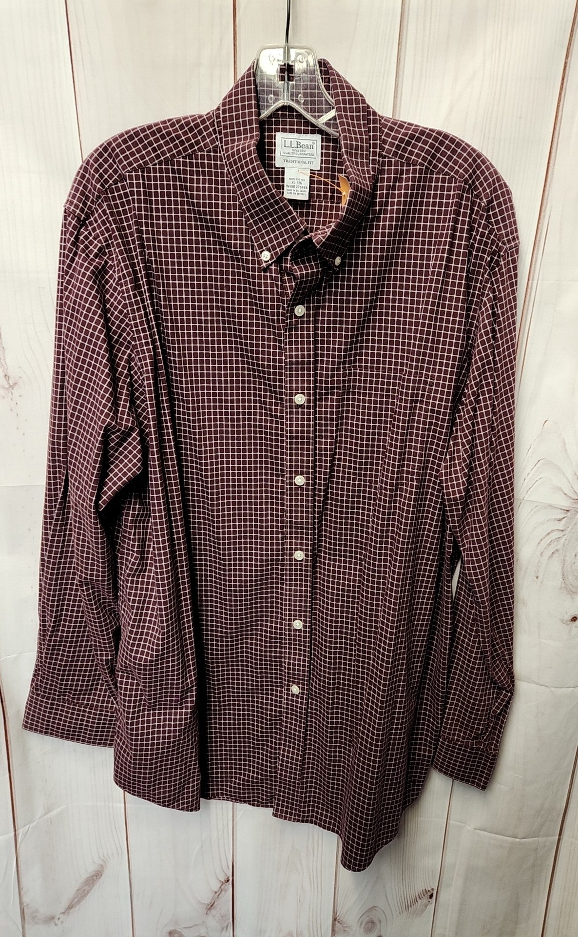 LL Bean Men's Size XL Maroon Shirt