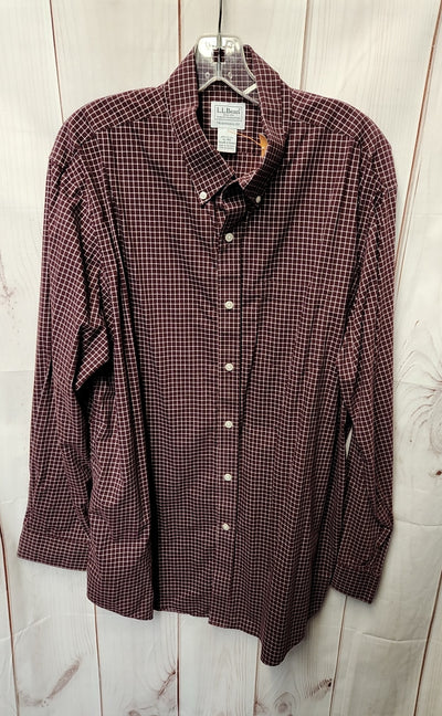 LL Bean Men's Size XL Maroon Shirt