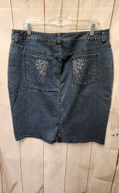 Chico's Women's Size 3 = US 16 Blue Skirt