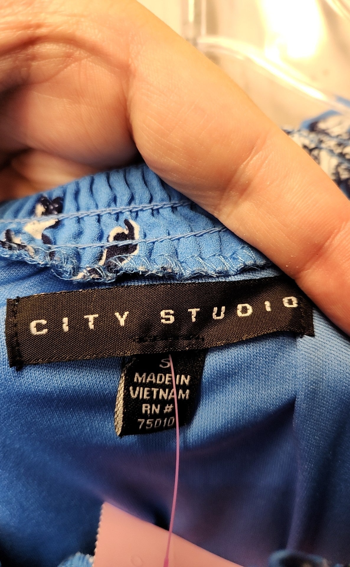 City Studio Women's Size S Blue Floral Dress