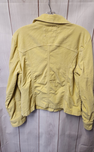 Live A Little Women's Size L Yellow Corduroy Jacket