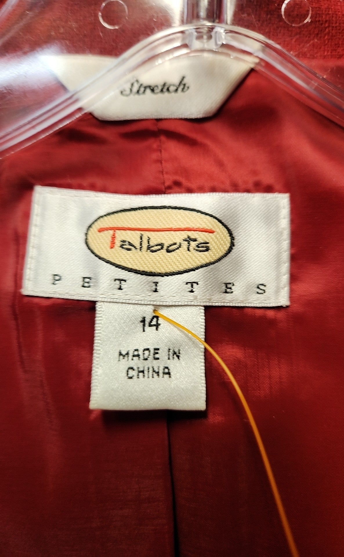 Talbots Women's Size 14 Petite Red Jacket