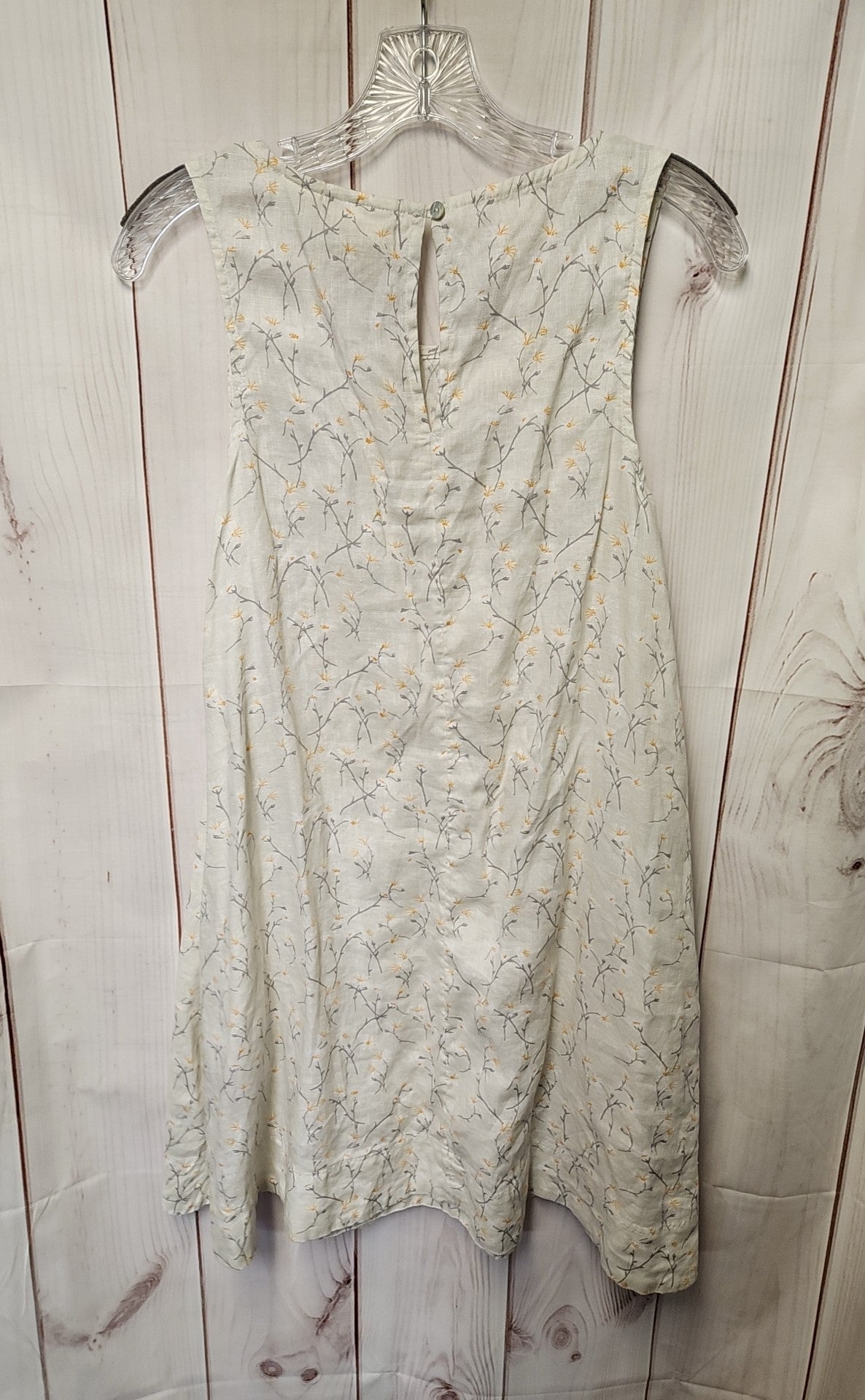 Cynthia Rowley Women's Size M White Linen Floral Dress