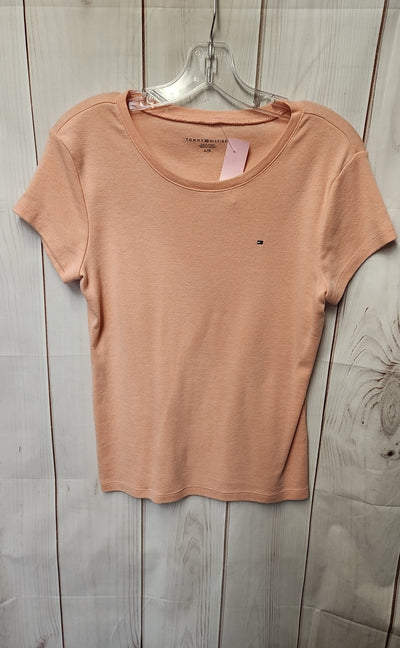 Tommy Hilfiger Women's Size L Peach Short Sleeve Top